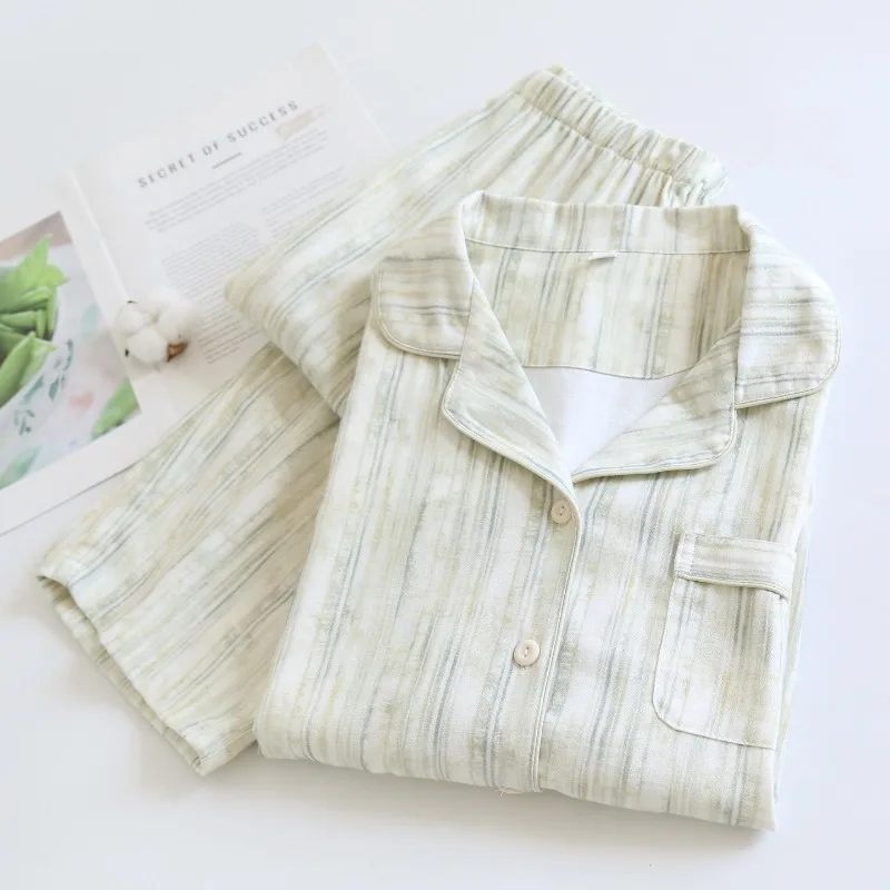 

2025 Autumn/Winter New Women's Pajama Set 100% Cotton Suede Fleece Long Sleeve Long Pants Two Piece Home Clothes Sleepwear