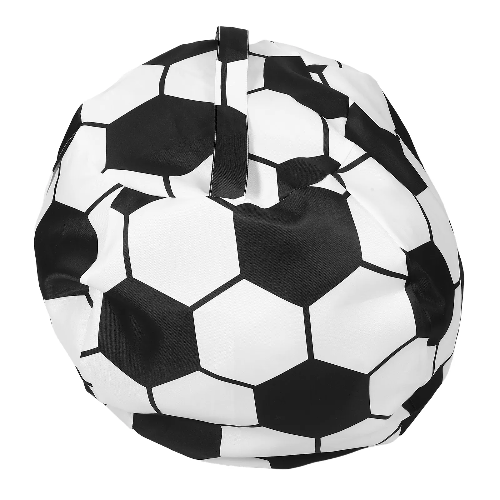 24Inch Soccer Bean Bag Chair Stuffed Animal Storage Cover Bedroom Storage Organizer Bean Bag Chair Cover for Stuffed