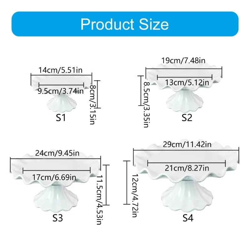 Elegant European Style Ceramic Cake Stand High Footed Plate Perfect For Displaying Dessert At Weddings And Parties D2RD