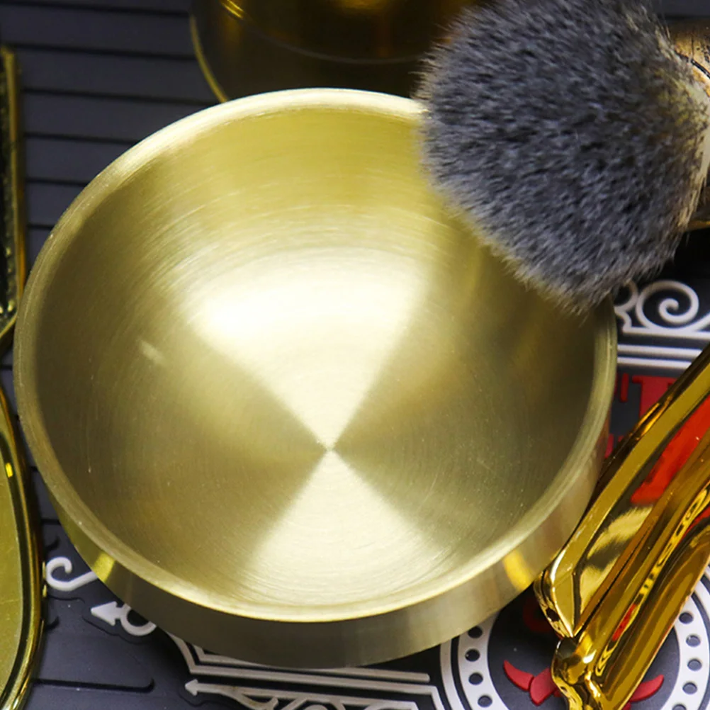 남성용 스테인리스 스틸 비누 그릇 면도컵 면도비누컵, 습식 크림용 거품 그릇, 얼굴 세척 그릇, 그루밍 볼