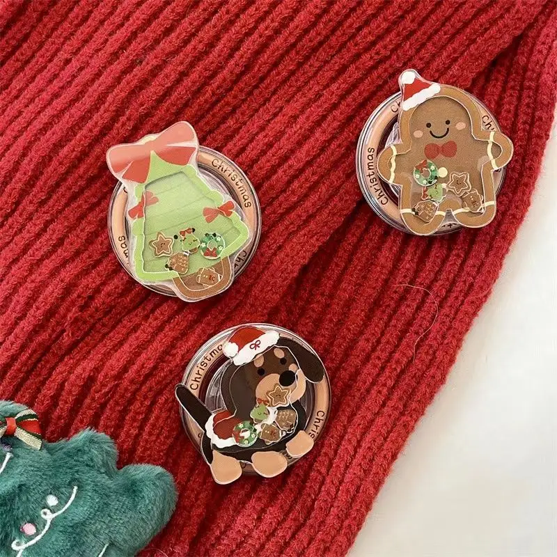 

Ins новая мультяшная рождественская елка, пряничная фигурка, магнитная присоска, кронштейн для музыки-качалки, подушка безопасности, телескопический вращающийся кронштейн