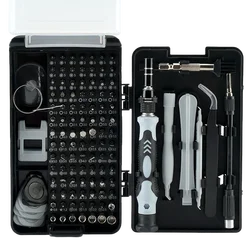 116 in 1 Precision Screwdriver Set Magnetic Screw Driver Bit for IPhone PC Watch Glasses Professional Repair Tool Kit Black