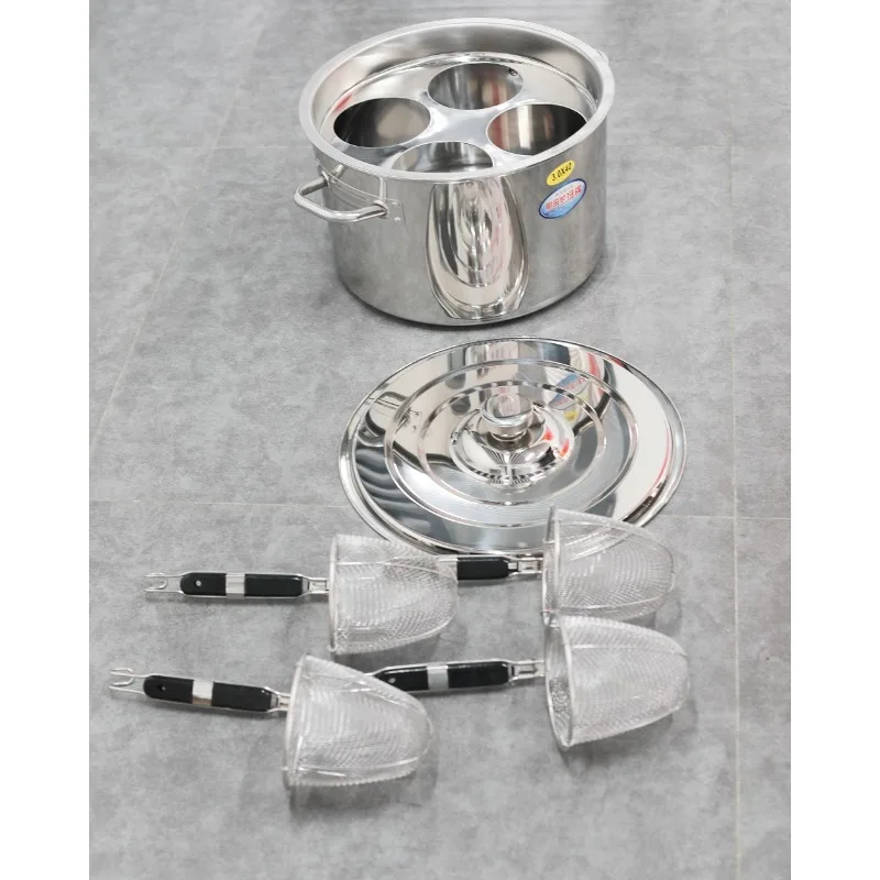 Set of stainless steel powder hedge, large Malatang colander, filter screen, fishing spoon, punching powder hedge rack