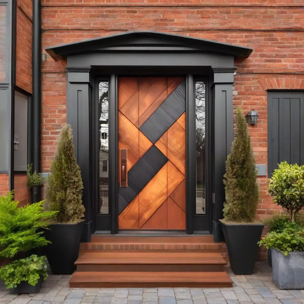 *IW% Carved Double Entrance Door Front Security Gate Entry Casement Main Doors Exterior Pivot Door Aluminum Home Decor Custom