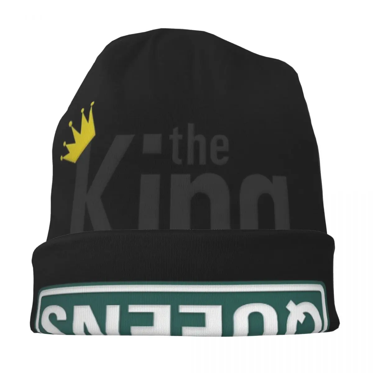 قبعة ملك كوينز الدافئة المحبوكة قبعة بونيه عصرية للخريف والشتاء قبعات بيني للاستخدام الخارجي للبالغين من الجنسين