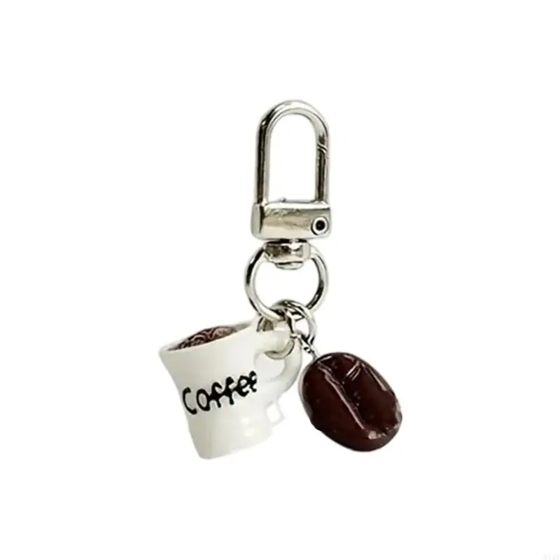 91AF Charm Resin Coffee Mug Keyring Creative Functional Accessory For Gift Giving