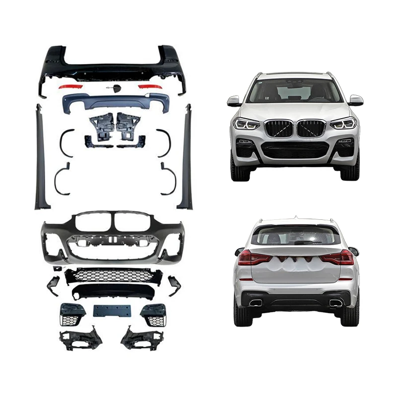 High Quality M-Tech Style Body Kit Fit for X3 G01 2018-2021 Including Front Rear Bumper Lip Side Skirt Wheel Arch Grille Upgrade