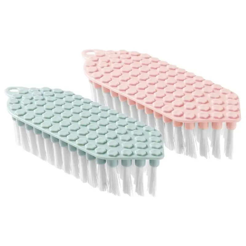 Bathroom Scrubber Brush Cleaning Brush Comfort Grip & Flexible Stiff Bristles Triangle Head Heavy Duty Floor Scrub V-shaped