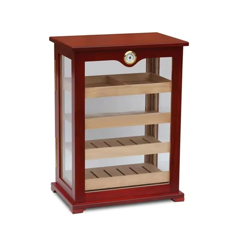 High Quality wooden Cigar Humidor Holder Cigar Accessories Display Box 500 to 800 Capacity Humidor Cigar Box Cabinet