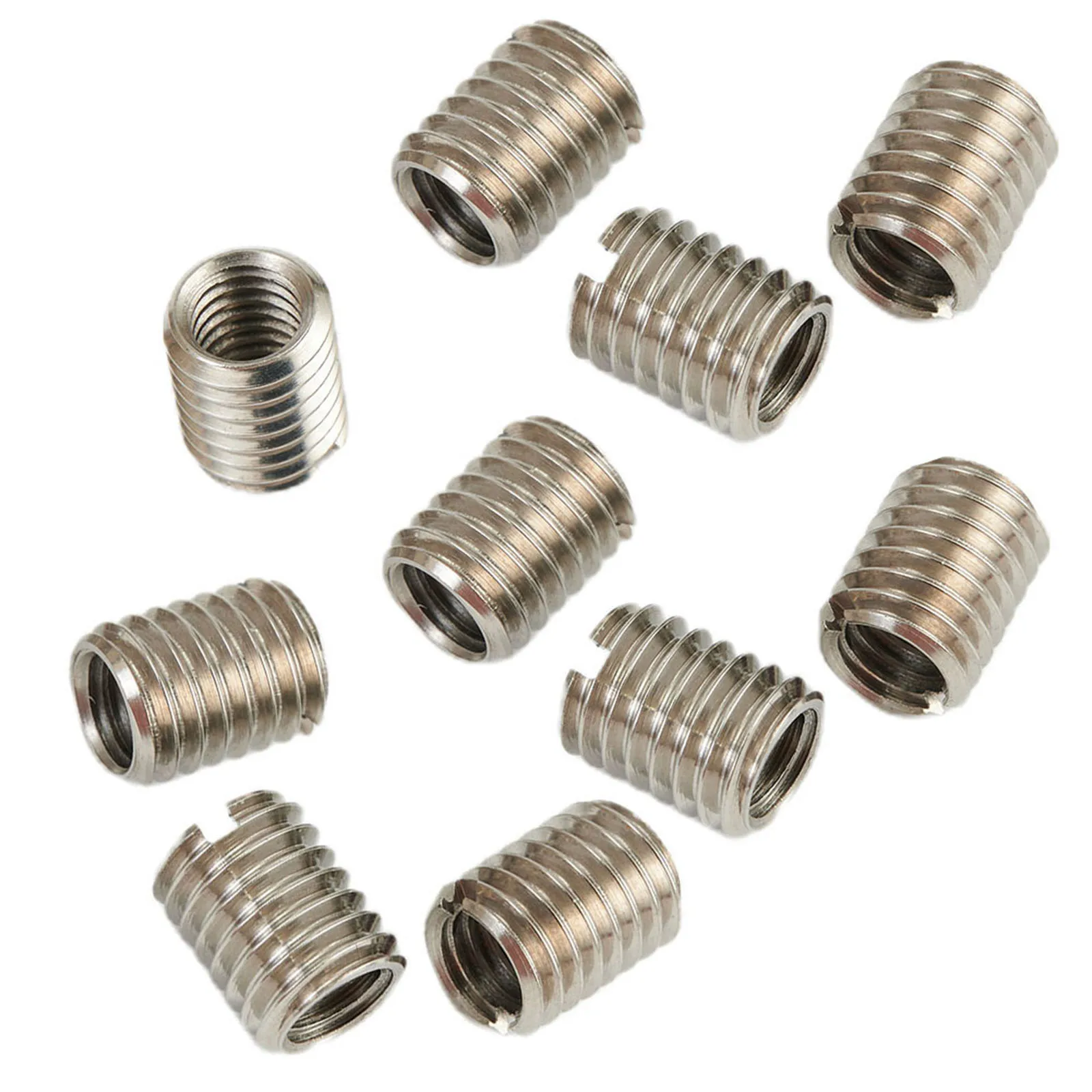 10pcs Threaded Reducer Convert M8 To M6 Threaded Holes Female Threaded Reducers Stainless Steel For Flat-blade Screwdriver