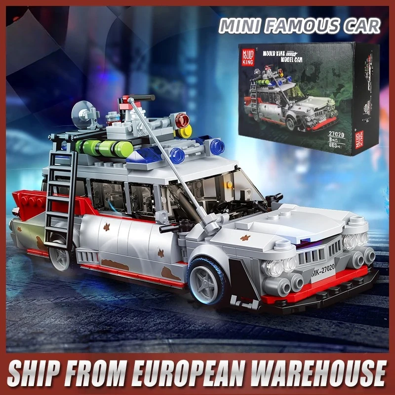 

Technical Car Toys The Mini Ghost Bustered ECTO-1 Car Model Assembly Building Block Brick Kids Christmas Gifts