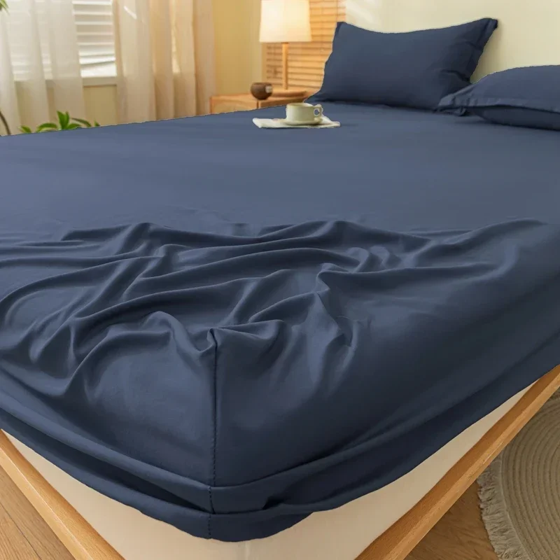 2 People Luxury Double Bed Bed Sheet Elastic Fitted Sheet Mattress Cover Couple Bed Linen 120/150/180/220x200 Bedding Queen King