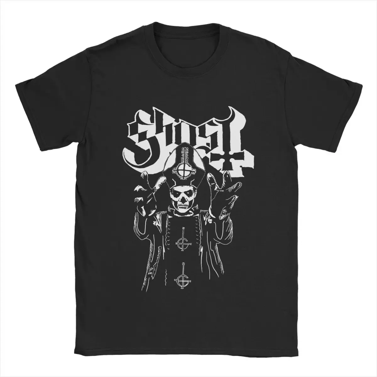 

Ghost Band T Shirts for Men 100% Cotton Awesome T-Shirts Crew Neck Tee Shirt Short Sleeve Clothes Birthday Gift