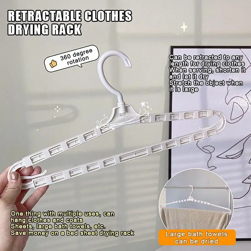1/5 Pcs Multifunction Space Saver Wardrobe Clothes Drying Rack Scarf Hanger Storage Racks Clothes Towel Hanger