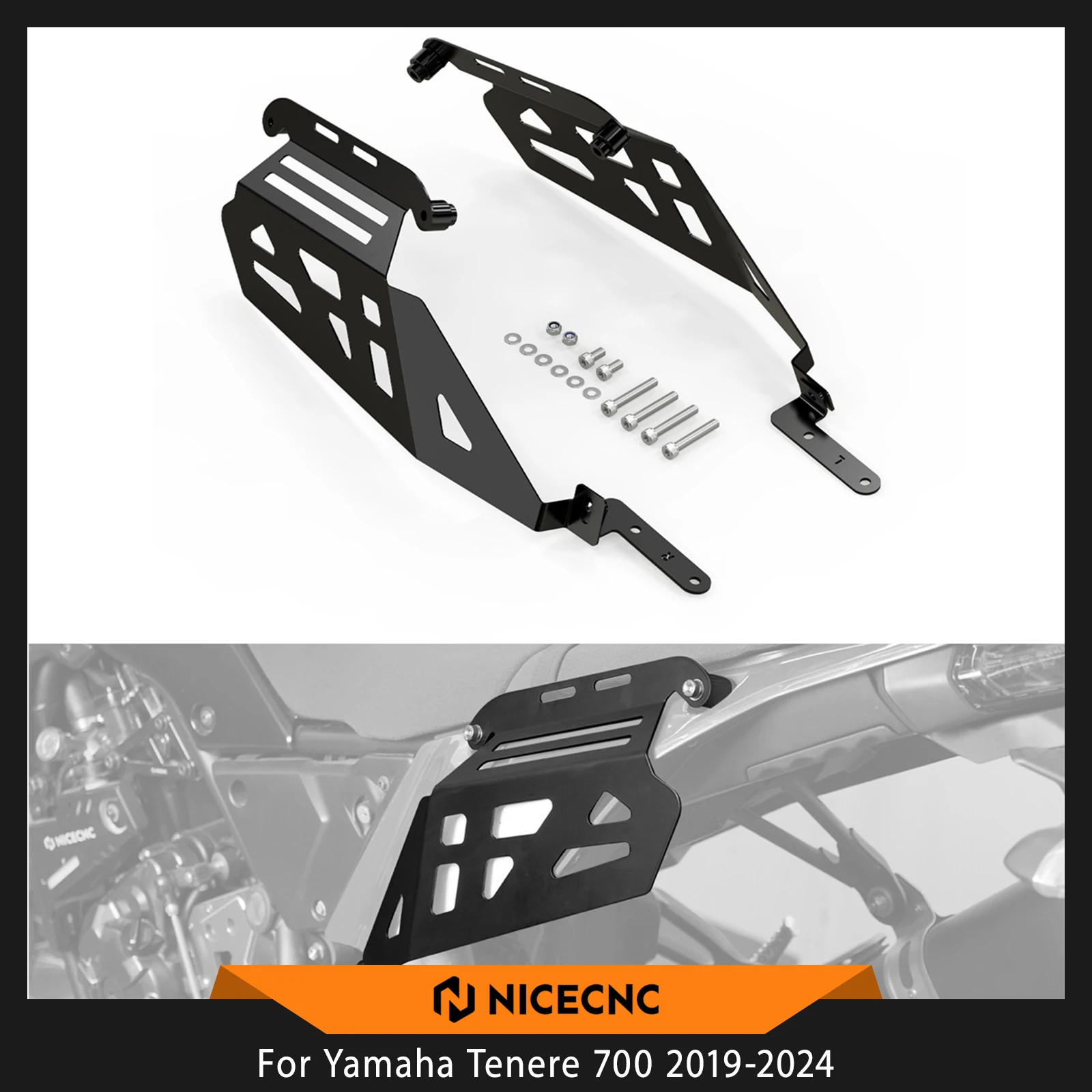 

For Yamaha Tenere 700 2019-2024 NICECNC Motorcycle Side Luggage Carrier Tenere 700 XTZ700 XTZ07 2019-2024 2023 2022 2021 2020