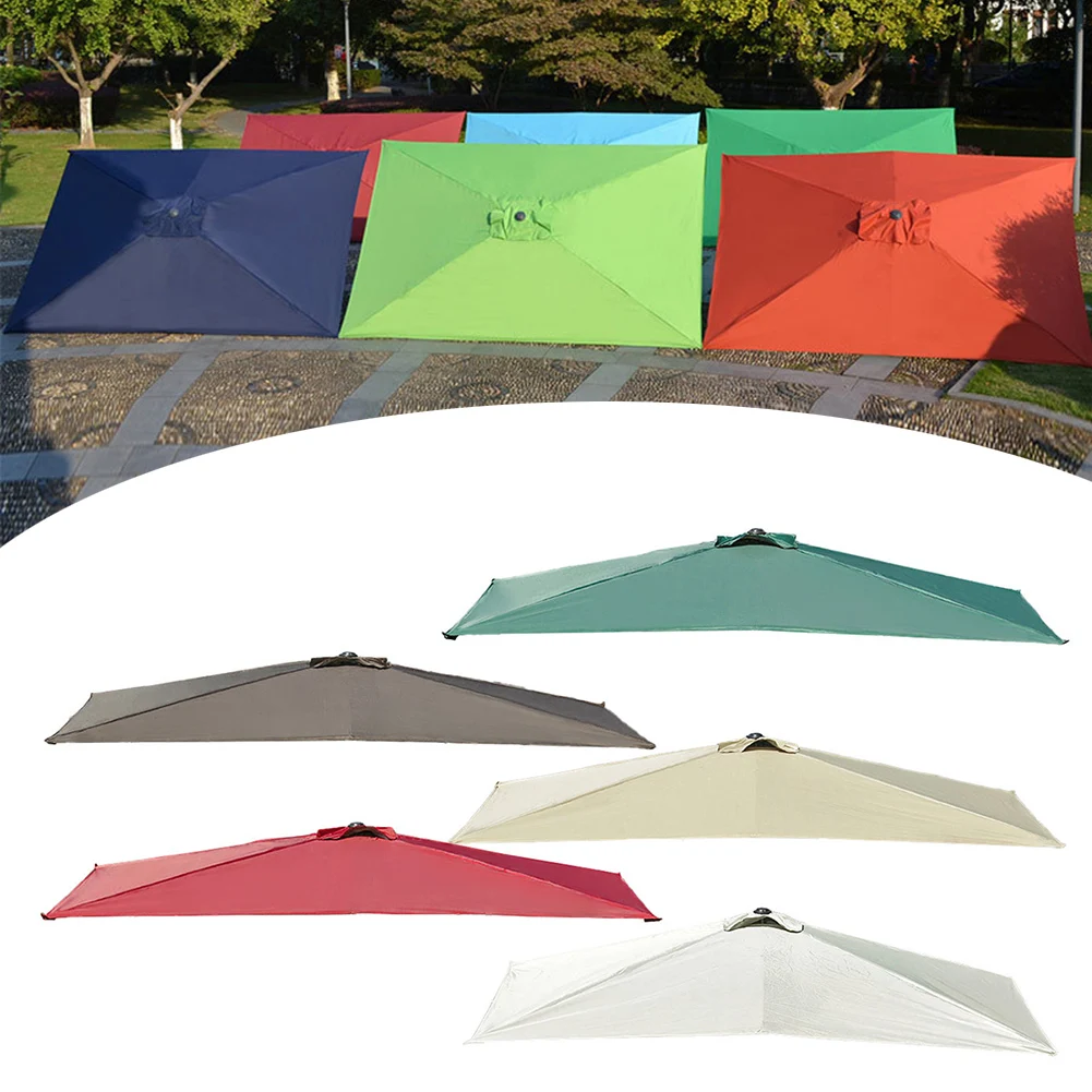 Rectangular Parasol Replacement Cloth 3x2M Polyester Canopy Cover For Outdoor Garden Patio Square Umbrella Roof Sunshade Fabric