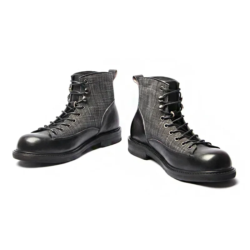Luxury Brand Retro Men Boots Genuine Leather Chelsea Boots Breathable Men Tooling Casual Ankl Boots Botines Hombre image 5