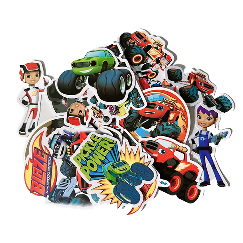 50pcs Blaze Monster Car Stickers Pet Elf Sticker Pack Waterproof Guitar Skateboard Stickers Cute Laptop Sticker kawaii Phone Cas