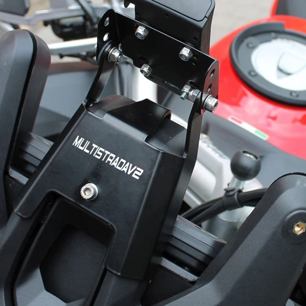 

For Ducati Multistrada V2 S 2022 2023 2024 2025 2026 MultistradaV2 CNC Windshield Mount Navigation Bracket GPS Smartphone Holder