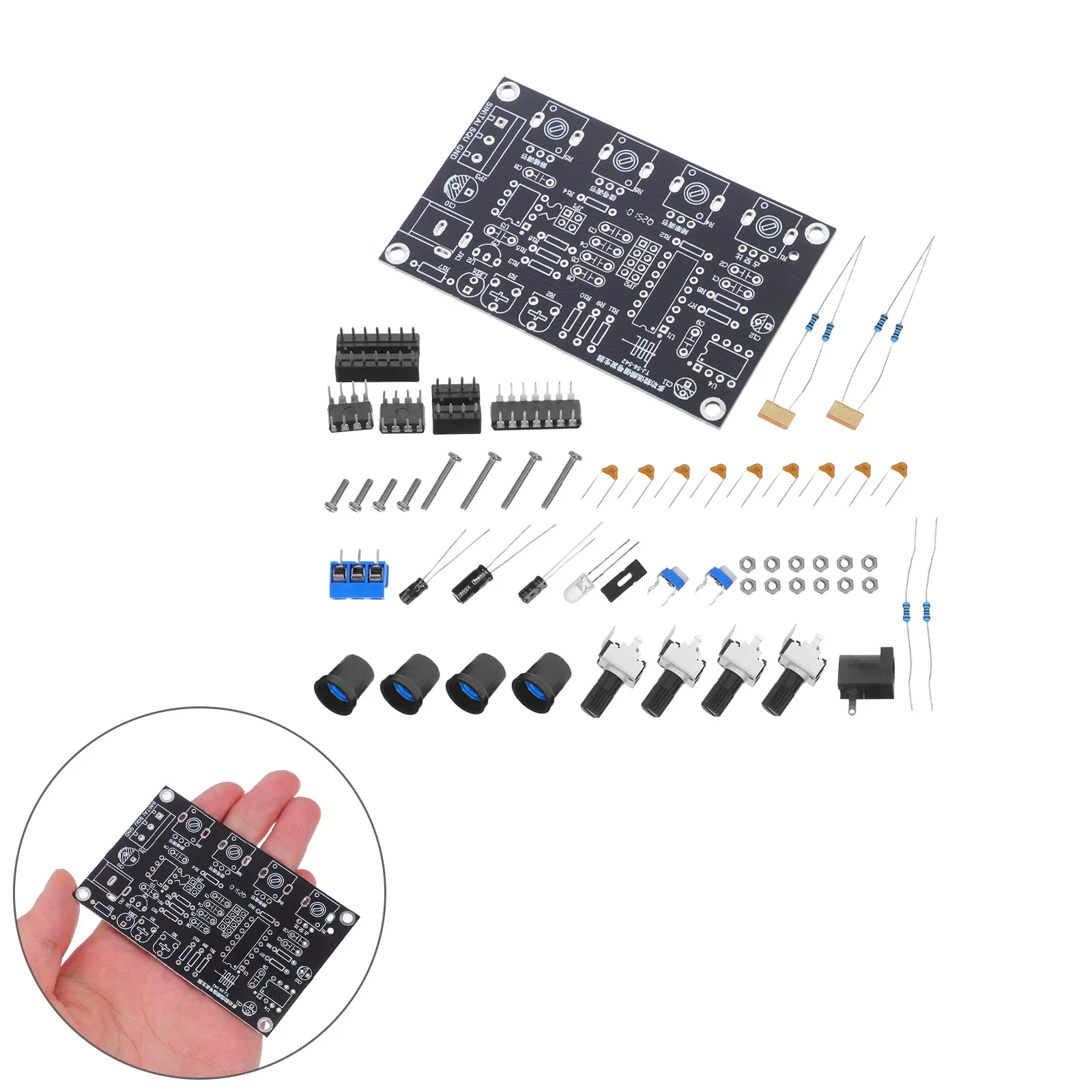 Icl8038 Generator DIY Kit Complete Low Frequency Function Generator Module Portable Case Electronics Learning Kit