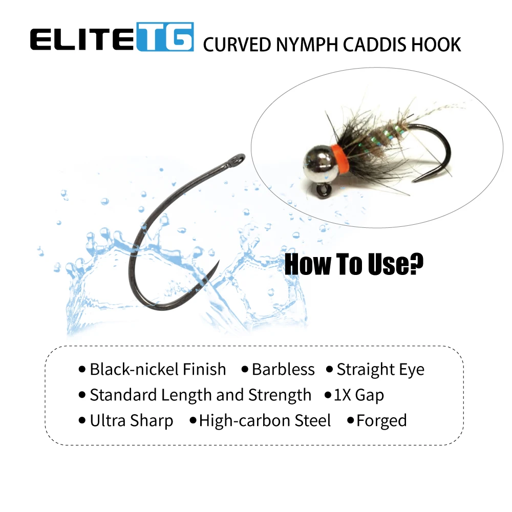 Anzuelos Elite TG para pesca con mosca – Jig boca ancha trucha - imagen 5