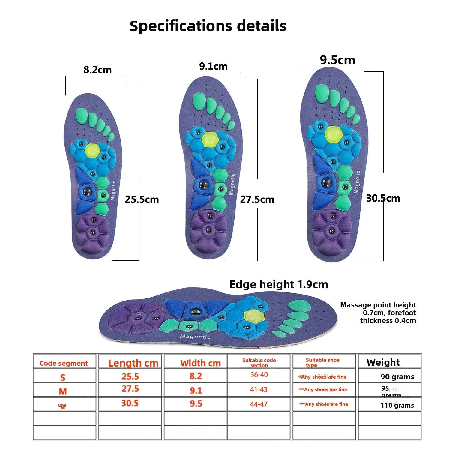 Plantillas con cojín de gel y soporte para el arco: inserciones antifatiga para zapatos de longitud completa para comodidad durante todo el día, trabajo, deportes y pie