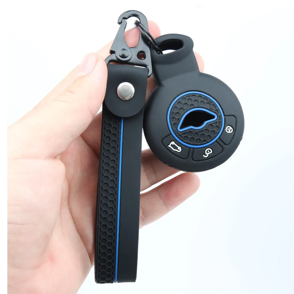 Protective Silicone Key Cover For BMW Mini Cooper Clubman Countryman Paceman Roadster R56 R57 CAS3 with swivel clip