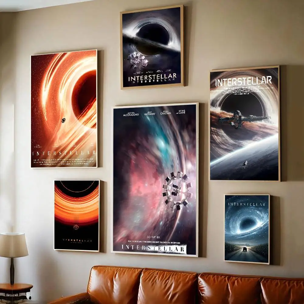 الكلاسيكية الخيال العلمي فيلم بين النجوم الفيلم الكلاسيكي الملصقات HD جودة ملصق جدار الفن اللوحة دراسة الشمال ديكور المنزل #3