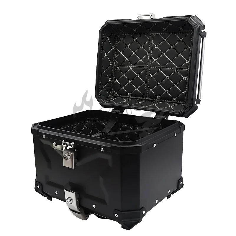 45L Universal Motorcycle Top Case Large Capacity Rear Trunk Luggage Tail Box NO bracket installed For Ducati Honda BMW Yamaha
