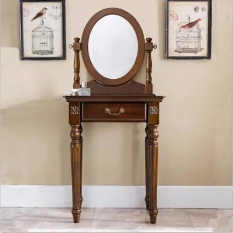 

Narrow Luxury Vanity Desk Mirror Small Sturdy Wood Modern Vanity Desk Makeup Bedroom Drawers Coiffeuse De Chambre Furniture