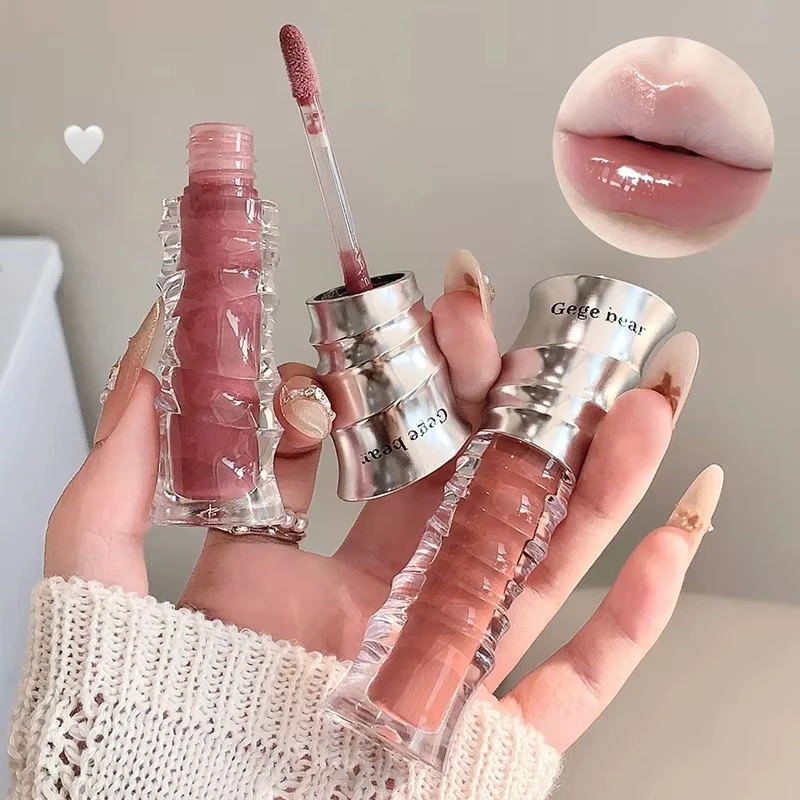 Mirror Lip Gloss Sexy Plump Purple Water Transparent Lip Glaze Shimmering Glass Moisturizing No Sticky Jelly Liquid Lipstick Oil