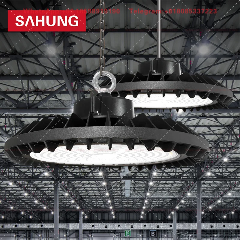 LED High Bay Light 50W-300W 180lm/W High Bright Indoor Outdoor Lighting Fixture For Warehouse Workshop Industrial Working Lamp