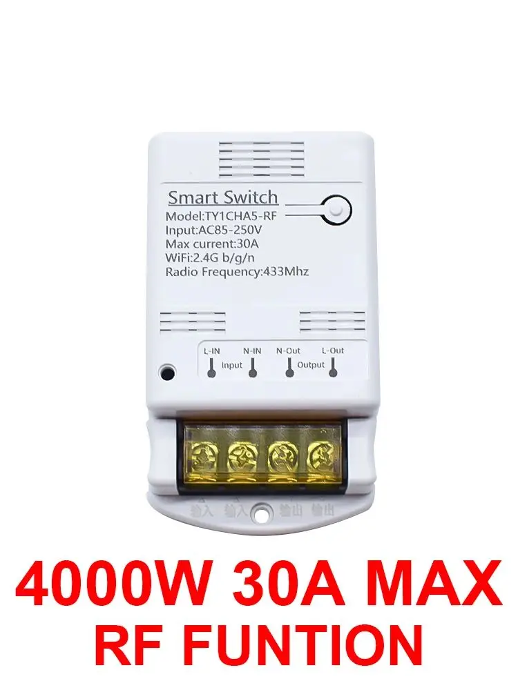 ZIGBEE/WiFi Smart Switch 30A 6600W/4000W Relaismodul AC DC7-32V 85-250V Timer Hausautomation Alexa Kompatibel mit Tuya Smartlife