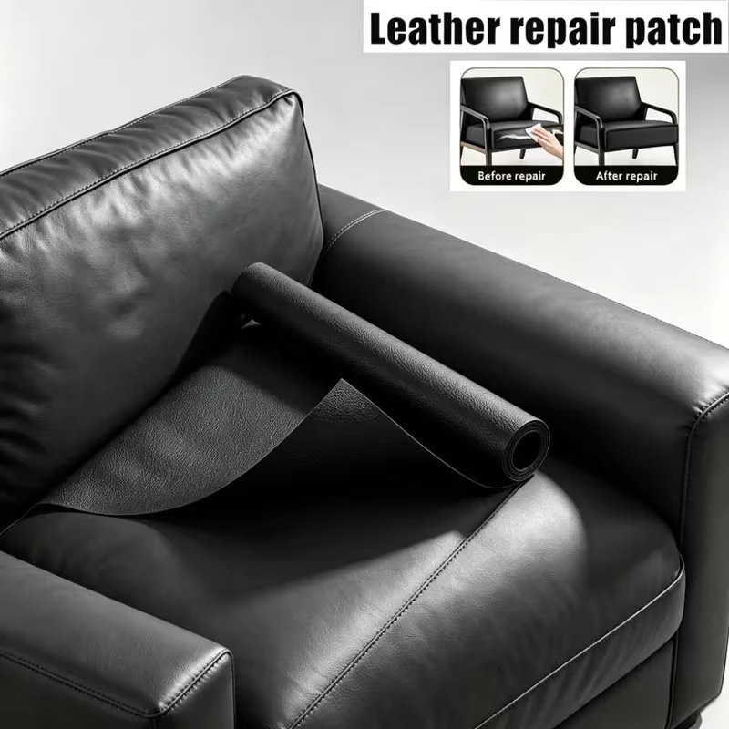 PU Leather Repair Tape Self Adhesive Faux Leather Patch for Sofa Car Seats Furniture Upholstery Interior DIY Accessories Decor