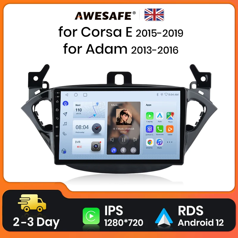 AWESAFE Wireless CarPlay Android Radio For Opel Corsa E 2015-2019 Adam 2013-2016 GPS Navigation Stereo Car Intelligent Systems