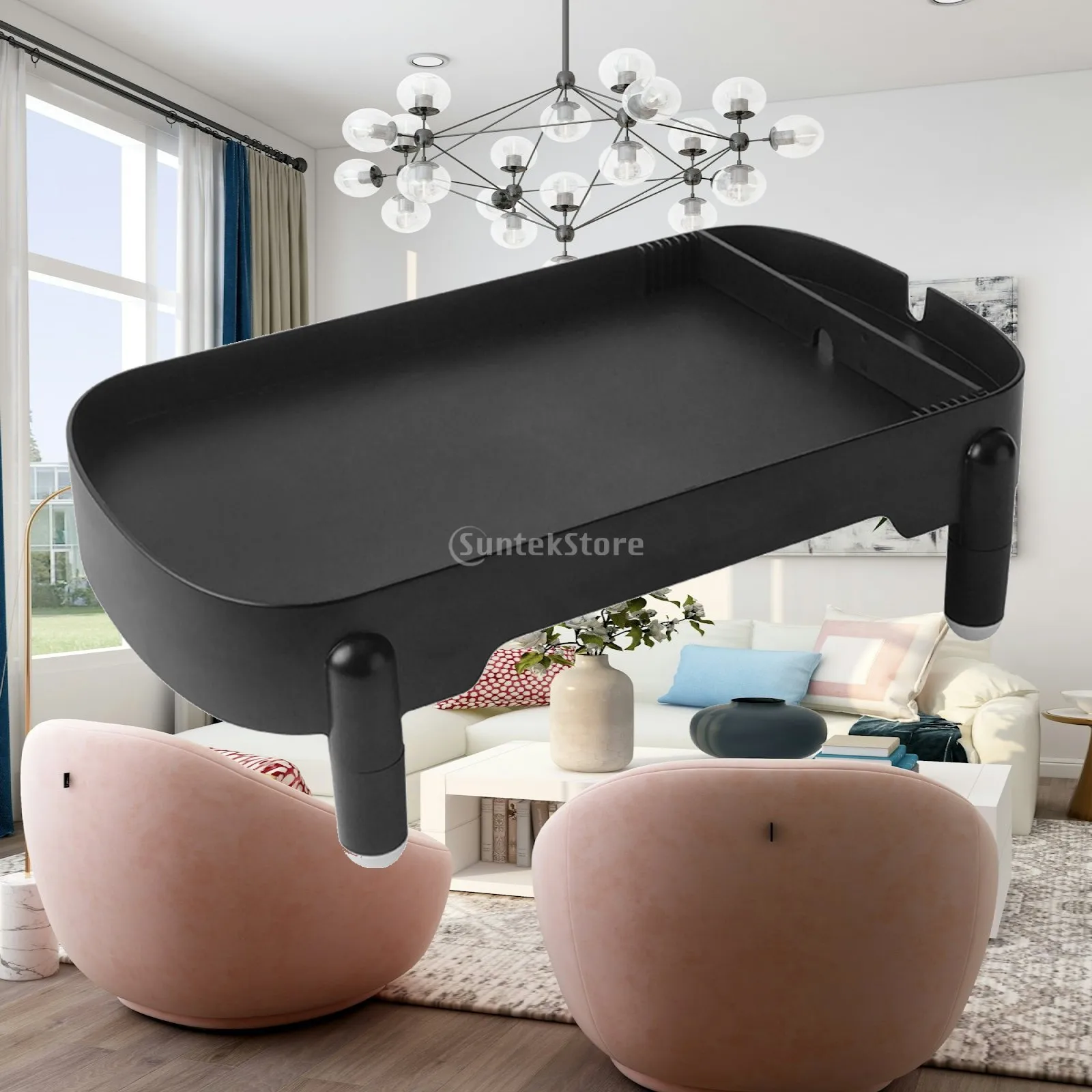 Adjustable Cat Feeder Stand Elevated Riser Pet Feeding Station Non Slip ABS Silicone for Cats Dogs