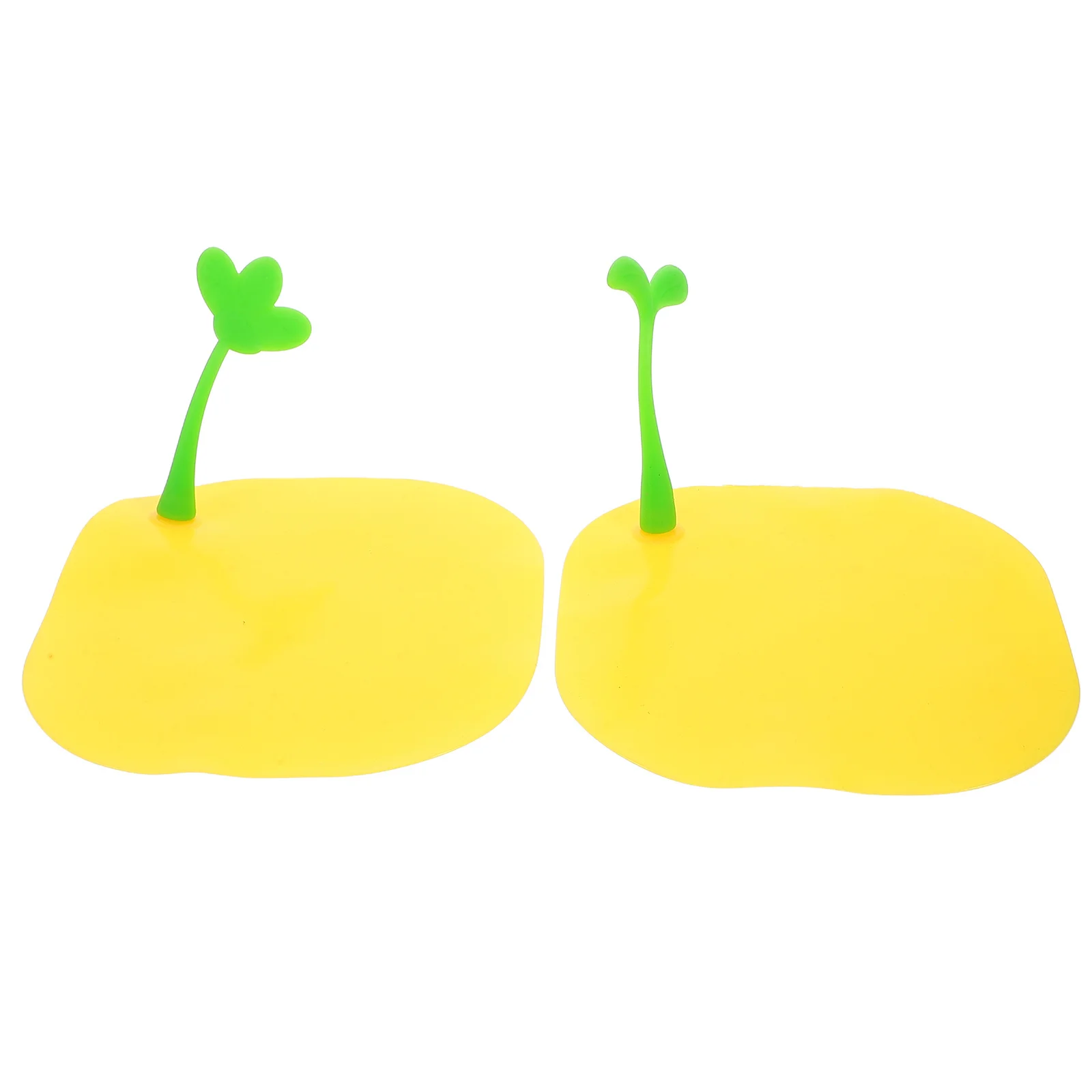 2 قطعة غطاء لبالوعة بالأرضية من السيليكون الفول الأصفر تنبت شجرة جوز الهند تصميم الحطام الماسك للحمام المطبخ الغسيل