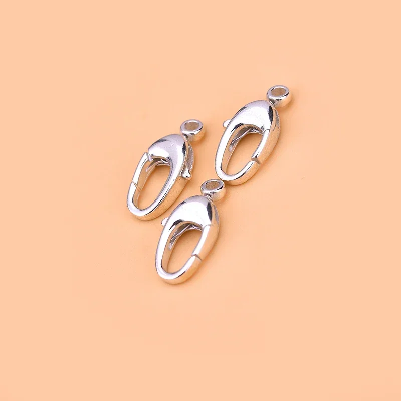 S925 Sterling Silver versatile QQ buckle spring buckle lobster buckle Necklace Bracelet connecting buckle jewelry DIY accessorie