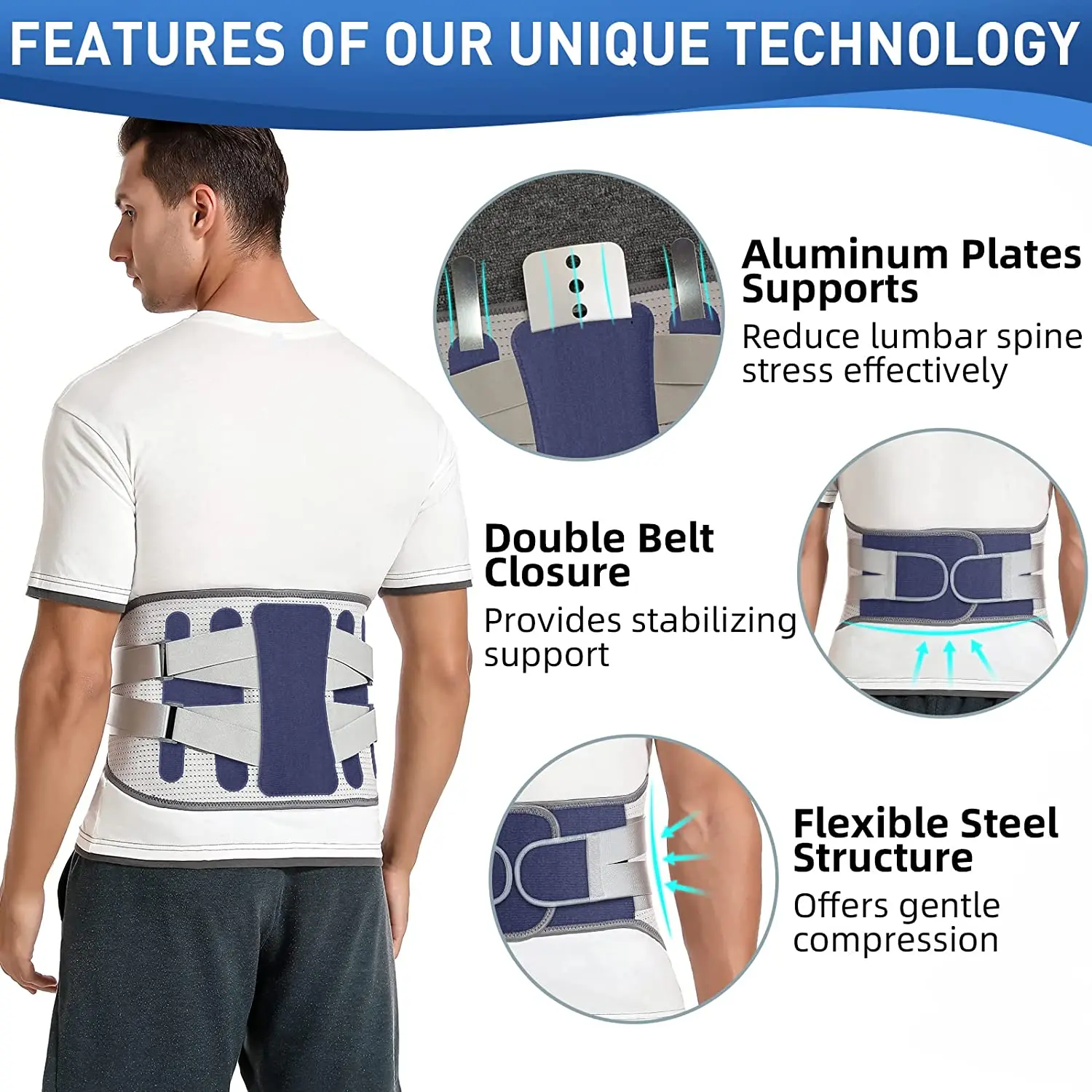 Back Brace Lumbar Support Belt Waist Orthopedic Corset Men Women Spine Decompression Waist Trainer Brace Back Pain Relief