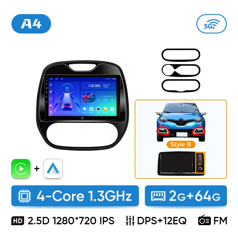 Ainavi Android 13 Autoradio Voor Renault Captur CLIO Samsung QM3 2014-2020 Kaptur Auto Multimedia Draadloze Carplay Android auto