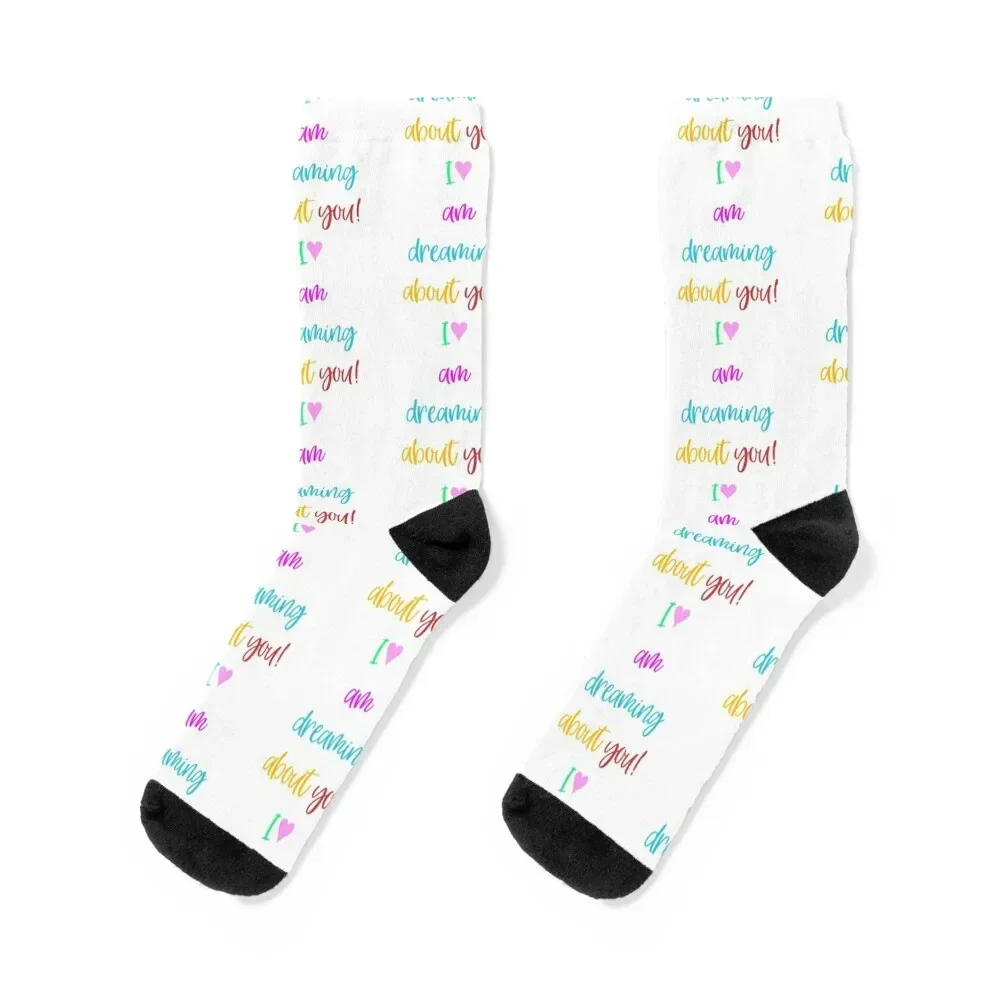 

I am dreaming about you Socks floor Christmas Antiskid soccer tennis Girl'S Socks Men's