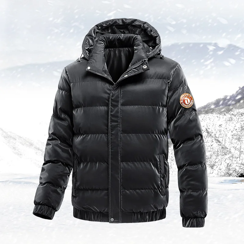 

Puffer Jacket Men Thick Warm Winter Jacket Men Cotton-padded Parkas Hooded Coats Outwear Fashion Casual Men's Clothing Top