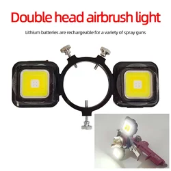 Spray Gun Lamp Light Paint Spray Gun USB Lithium Battery Rechargeable Dual Bulb Spray Gun Flashlight