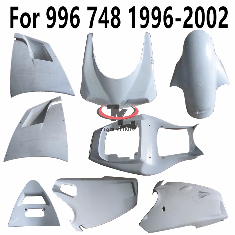 For Ducati 996 748 1996-1997-1998-1999-2000-2001-2002 Unpainted Bodywork Fairing Accessories Pack left and right Components