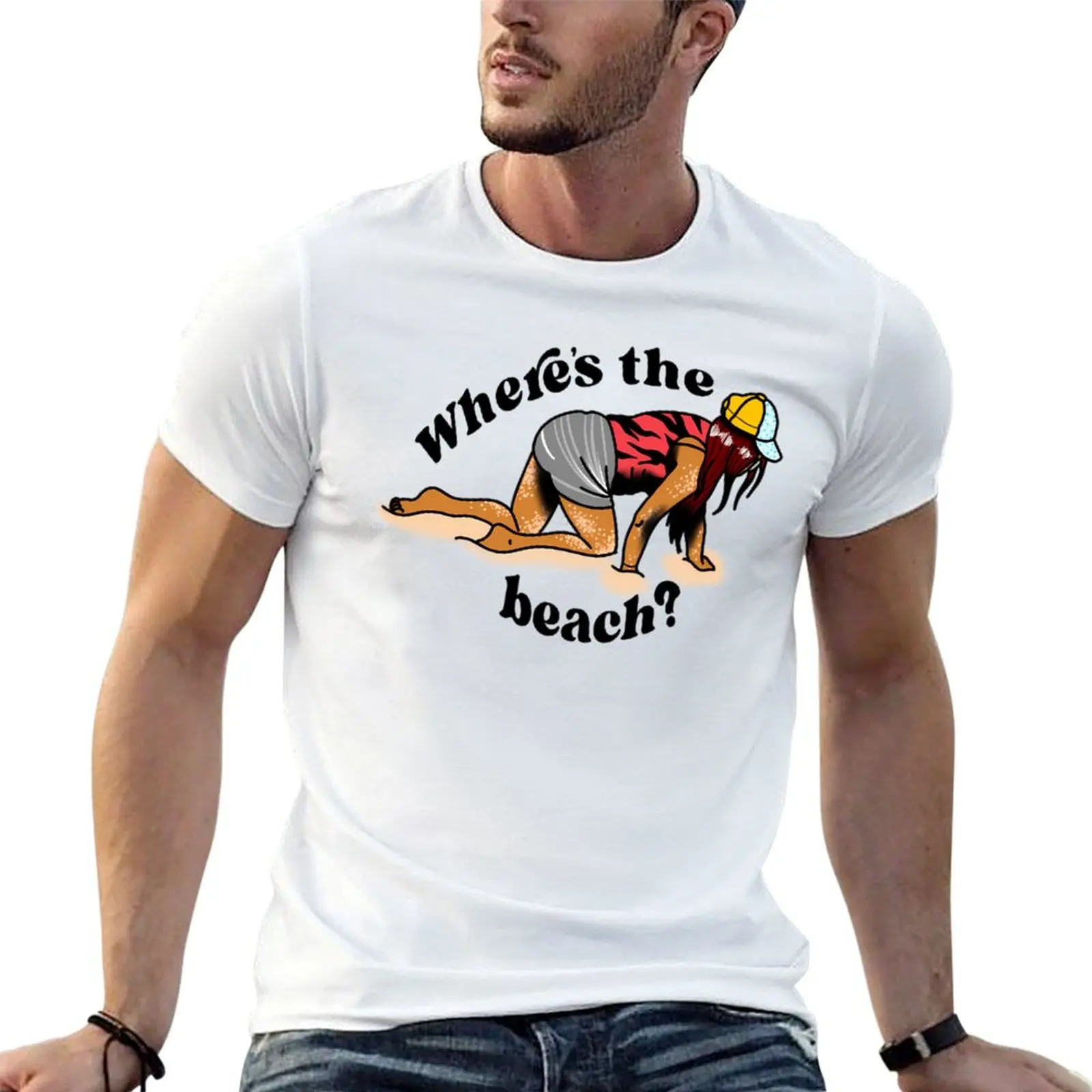 

Wheres The Beach Snooki From Jersey Shore T-Shirt t shirts for man cotton g man t shirts for men T-Shirt