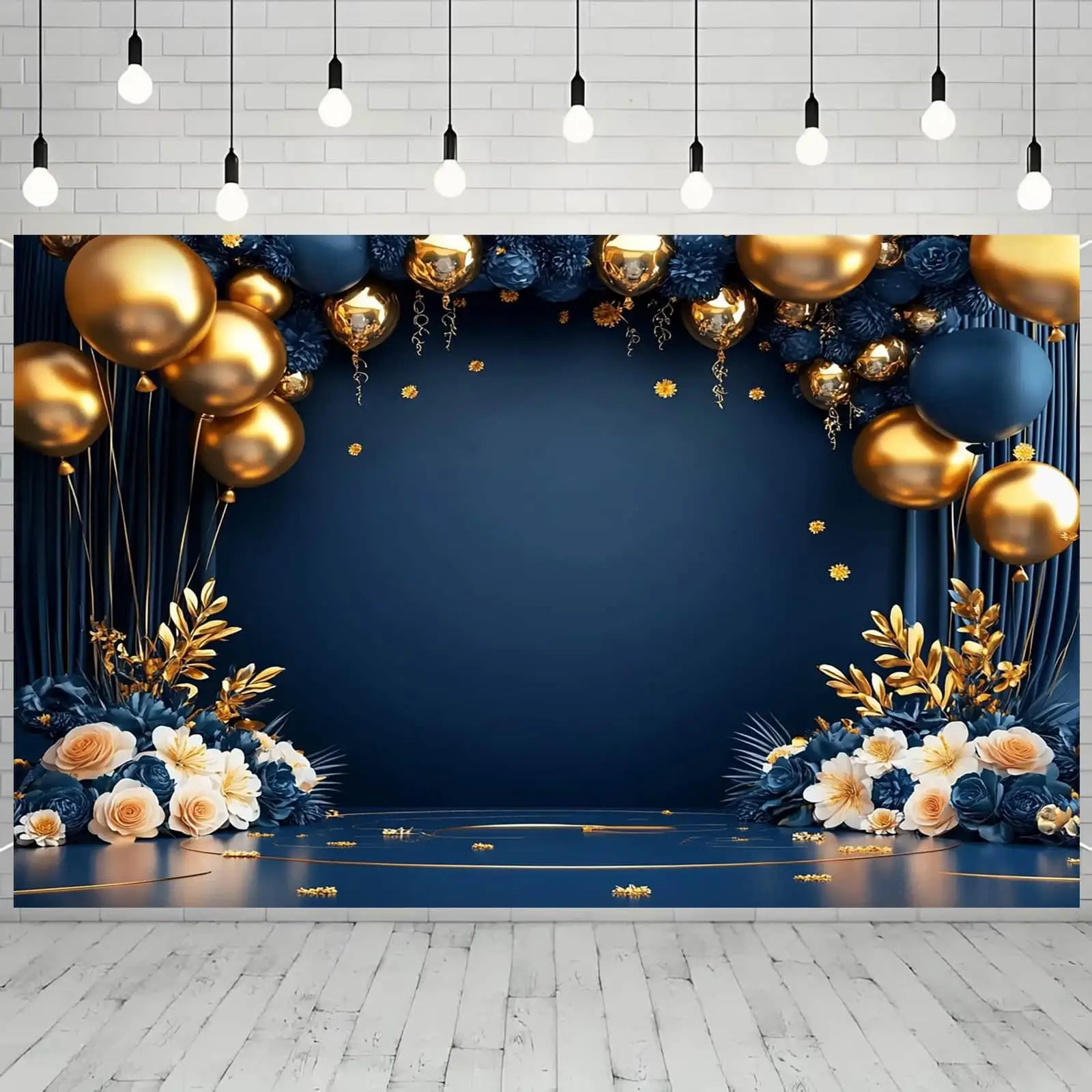 

Баннер пиратской вечеринки с воздушным шаром, розой и звездным дизайном, подходящий для дней рождения, праздников и вечеринок.