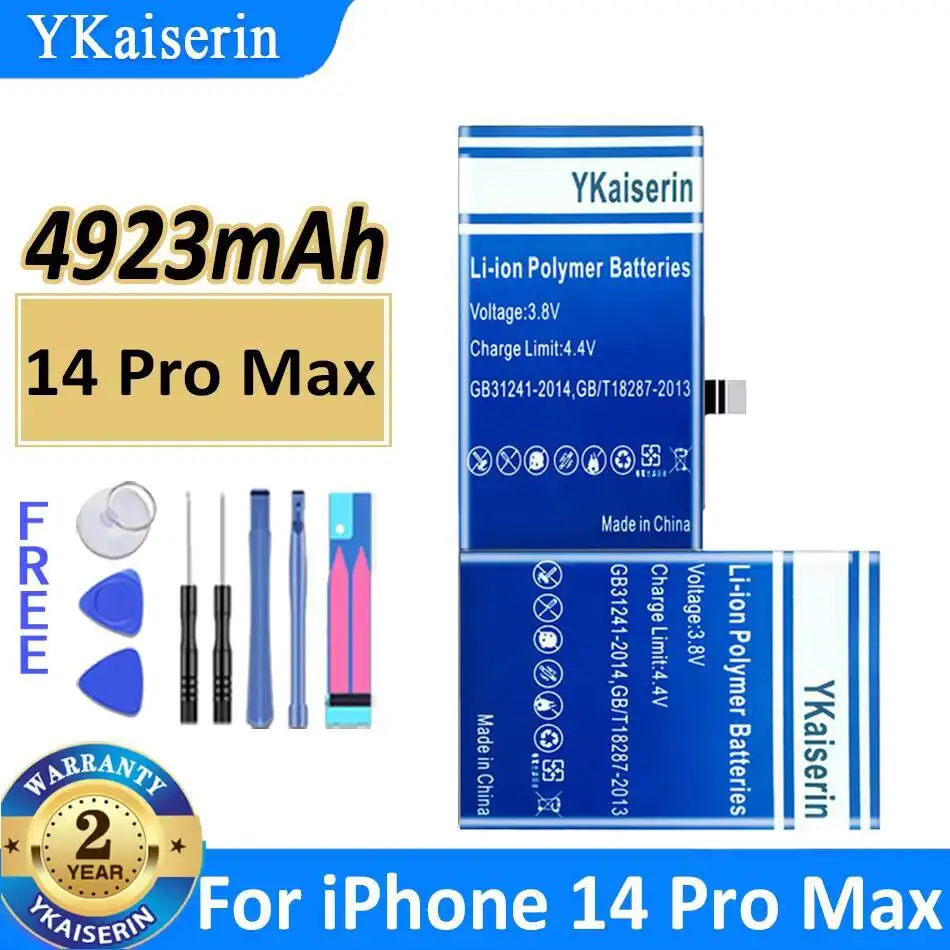 

Для Apple Iphone 14 Pro Max Высокоэффективный аккумулятор для мобильного телефона 4923 мАч Легкий вес