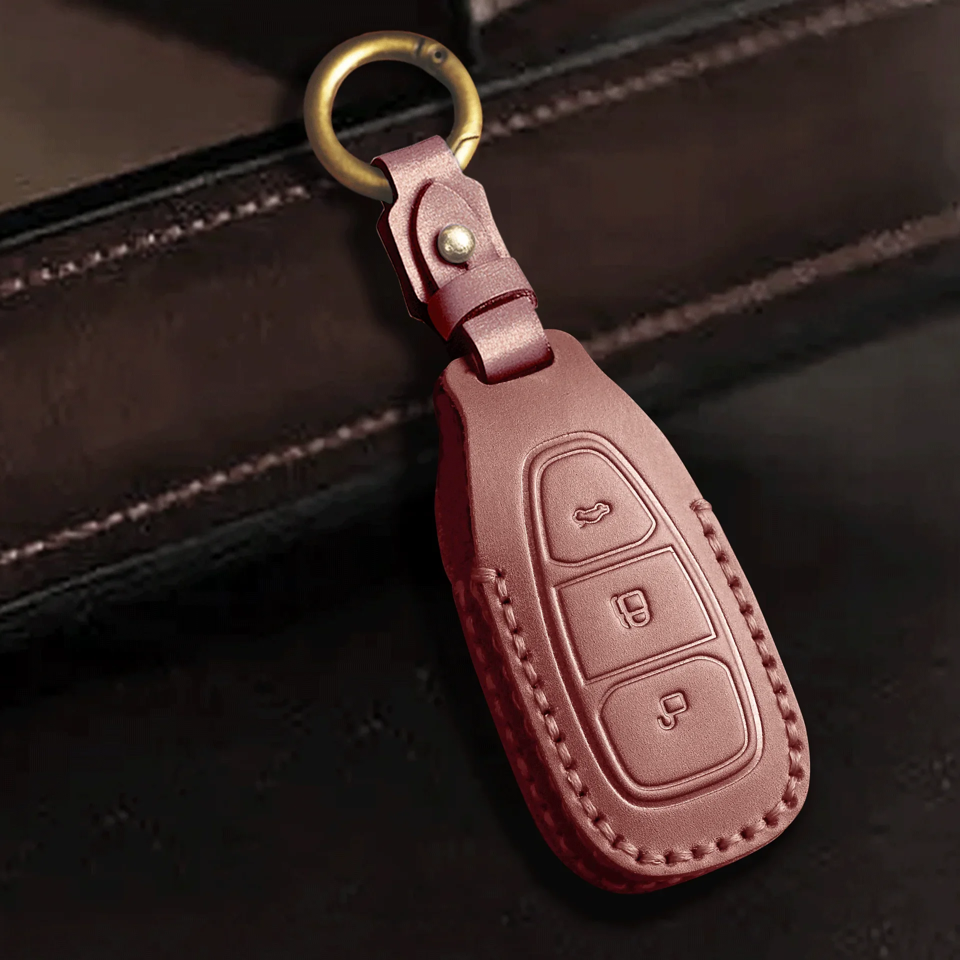 

Car Key Case Cover For Ford Fiesta Focus Mondeo Ecosport Kuga Fob Remote Key Case Protector Accessories Holder Shell Keychain