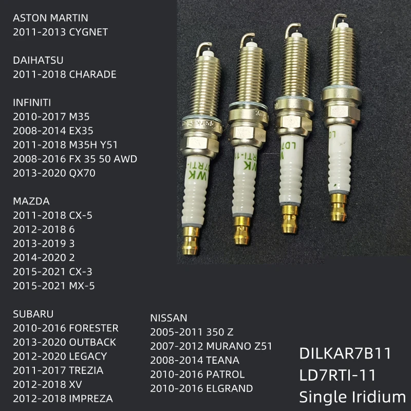 

DILKAR7B11 0 242 129 522 Car Engine Ignition Iridium Alloy Spark Plug For MAZDA CX-3 MX-5 SUBARU FORESTER OUTBACK LEGACY TREZIA