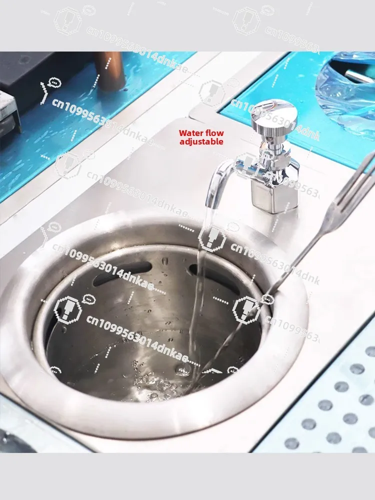 Bar Counter Long Flow Faucet Set Coffee Milk Tea Shop Long Flow Sink Cleaning Stainless Steel Flow Well
